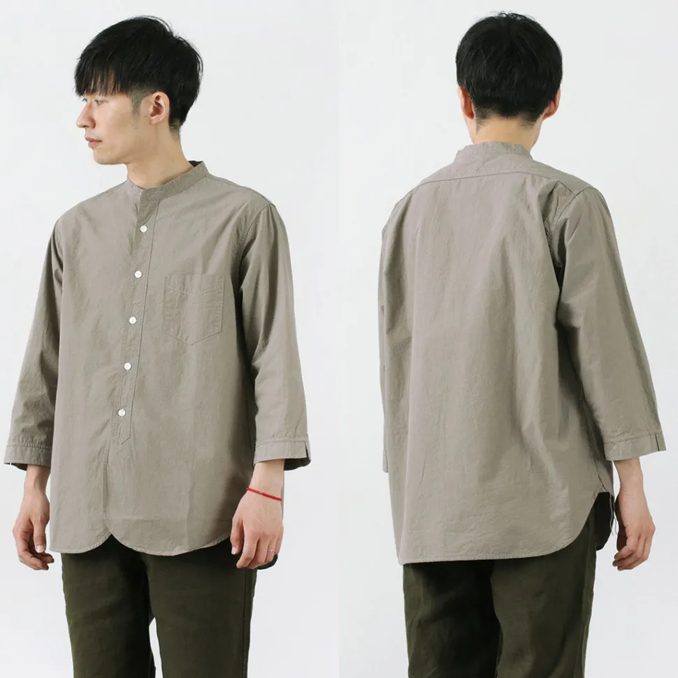 FOB FACTORY / FRC006 military dump band collar shirt