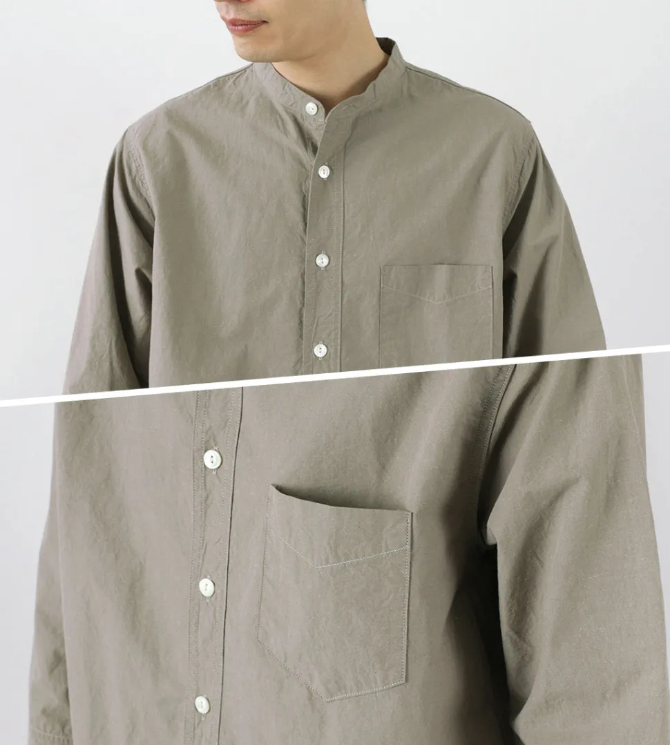 FOB FACTORY / FRC006 military dump band collar shirt
