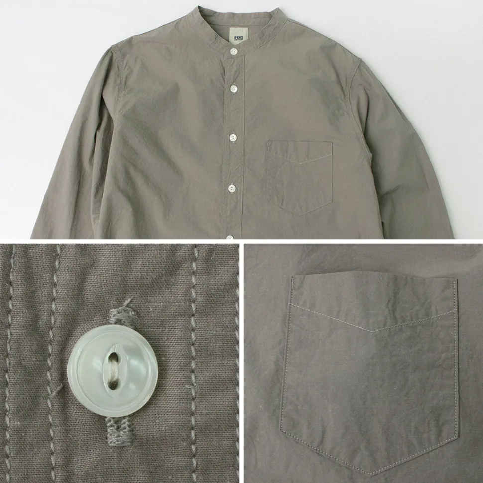 FOB FACTORY / FRC006 military dump band collar shirt