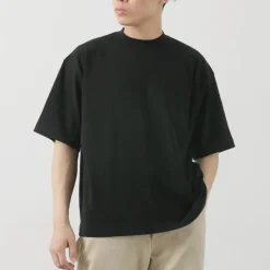 GICIPI / VONGOLA Mock Neck Relaxed Fit Milled T-Shirt