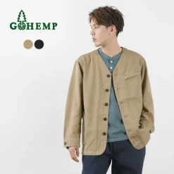 GOHEMP / Green Lodge Jacket Hemp Cotton Recycled Polyester Cloth