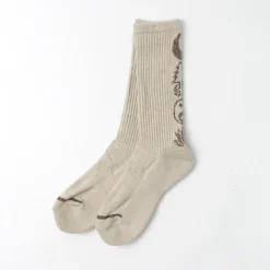 GOHEMP / Patterned Pile Crew Socks