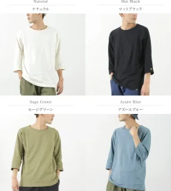 GOHEMP / Sunblend warmer Baseball sleeve crew t-shirt