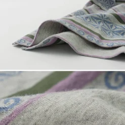 GOHEMP / Wide Slit T-Shirt Hemp Leaf Jacquard