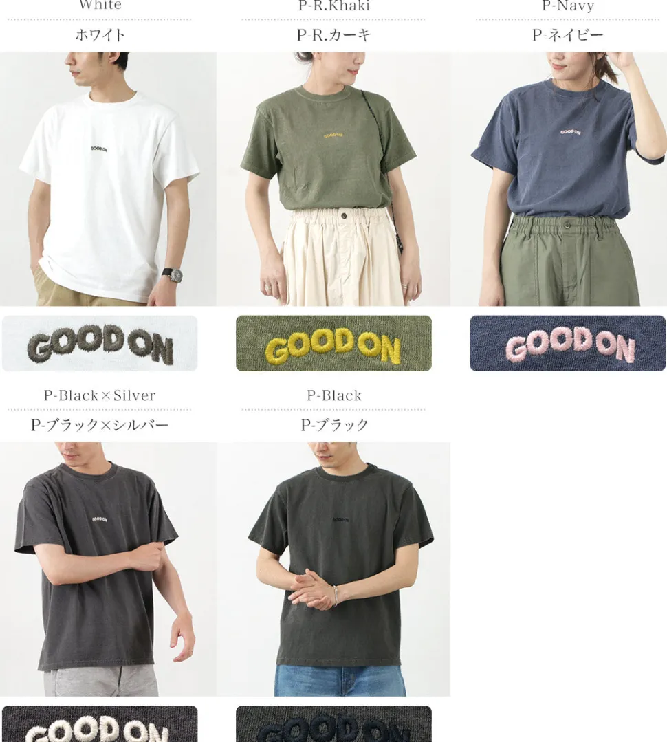 GOOD ON / GOOD ON Arch Logo Embroidery T-shirt