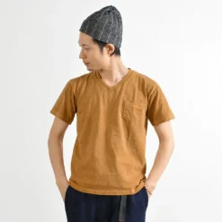 GOOD ON / GOST1408 Short sleeve V-neck pocket T-shirt