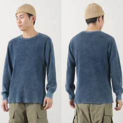 GOOD ON / Indigo Long Sleeve Thermal T-Shirt