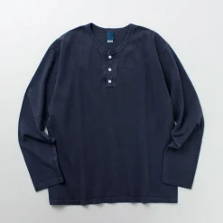 GOOD ON / Long Sleeve Henley Neck T-Shirt