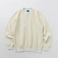 GOOD ON / Quilted Long Sleeve Raglan Crewneck Shirt Photoelectron