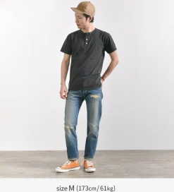 GOOD ON / Short sleeve henley neck T-shirt