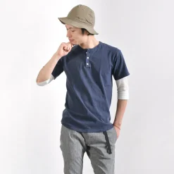 GOOD ON / Short sleeve henley neck T-shirt