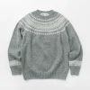 HARLEY OF SCOTLAND / Fair Isle Crew Neck Sweater