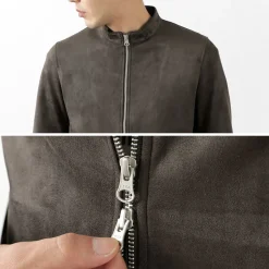 HARRISS / Knit Suede Double Zip Riders