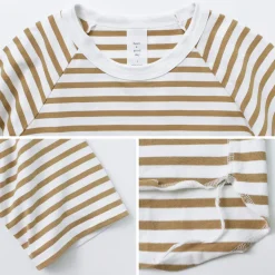HAVE A GOOD DAY / Stripe Loose Short Sleeve T-Shirt