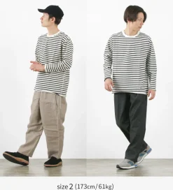 HAVE A GOOD DAY / Striped Loose Long Sleeve T-Shirt