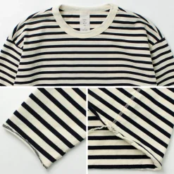 HAVE A GOOD DAY / Striped Loose Long Sleeve T-Shirt