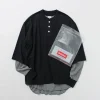 HEALTHKNIT / 2 Pack T-Shirt 7/10 Sleeve + Long Sleeve Waffle