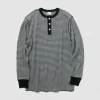 HEALTHKNIT / Basic Waffle Henley Neck Long Sleeve