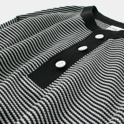 HEALTHKNIT / Basic Waffle Henley Neck Long Sleeve