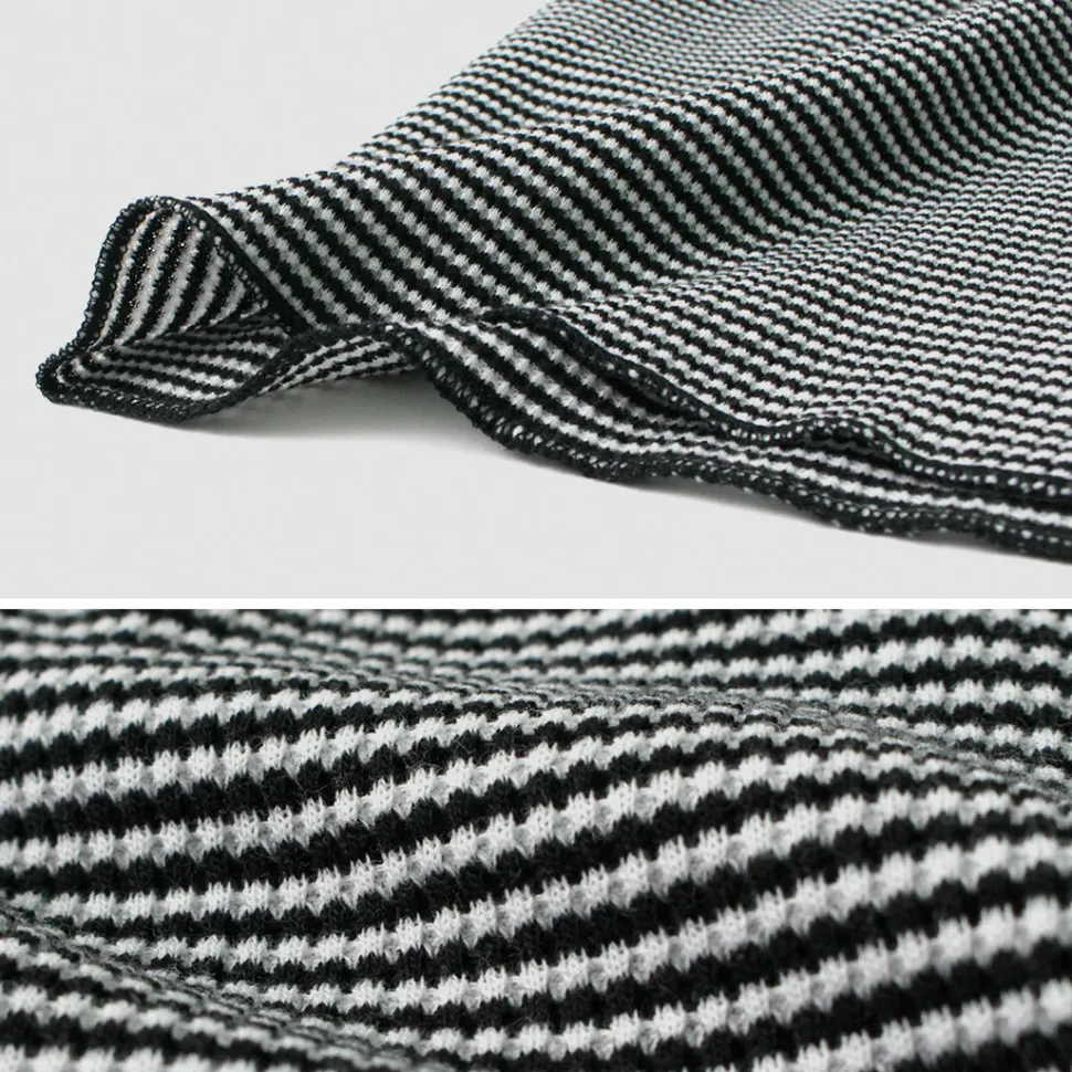 HEALTHKNIT / Basic Waffle Henley Neck Long Sleeve