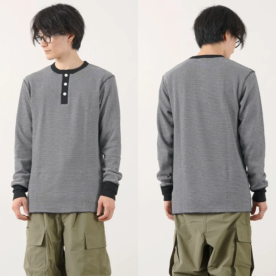 HEALTHKNIT / Basic Waffle Henley Neck Long Sleeve