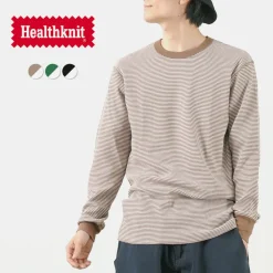 HEALTHKNIT / Basic Waffle Crew Neck Long Sleeve