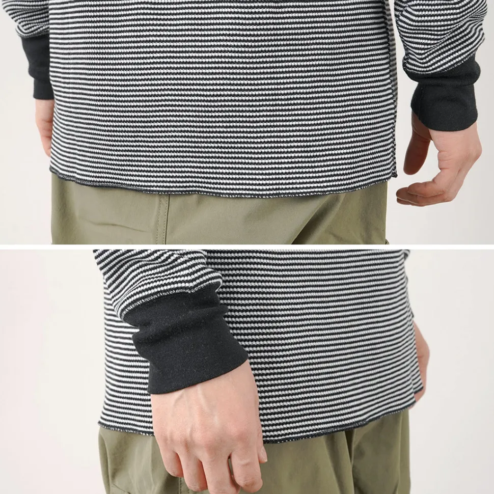 HEALTHKNIT / Basic Waffle Henley Neck Long Sleeve