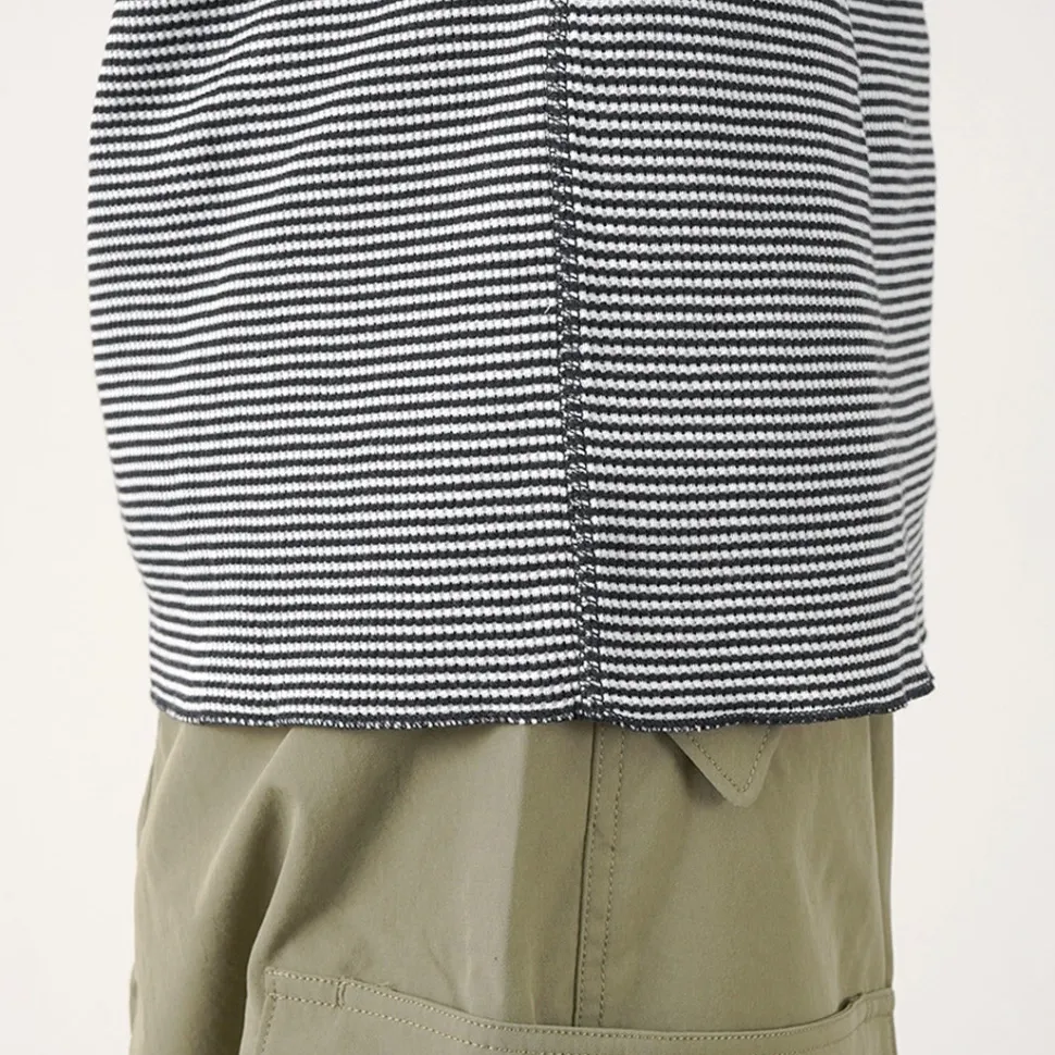 HEALTHKNIT / Basic Waffle Henley Neck Long Sleeve