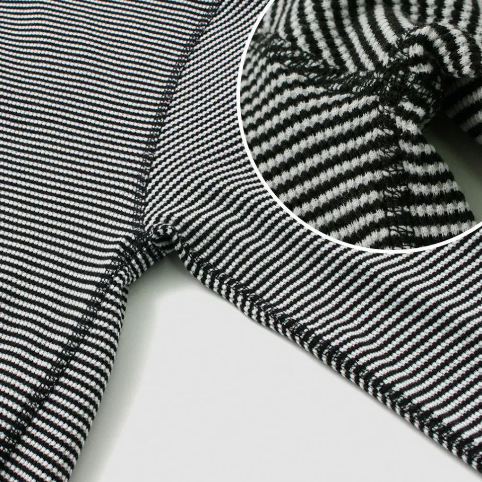 HEALTHKNIT / Basic Waffle Henley Neck Long Sleeve