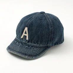 HIGHER / Selvage denim cap with initials badge