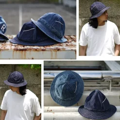 HIGHER / Selvage Denim Panel 6 Hat - Onewashed