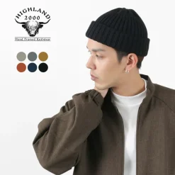 HIGHLAND 2000 / British Wool 2x1 Rib Bobby Cap