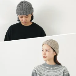 HIGHLAND 2000 / BW nep wool 2ÁE bobby cap (double turn-up)