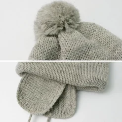 HIGHLAND 2000 / 3G Solid Bobcap Double Ear Cover and Pom Pom and Chin Rope (20cm)