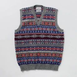 JAMIESONS / Fair Isle V-neck Vest