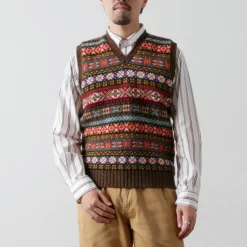 JAMIESONS / Fair Isle V-neck Vest