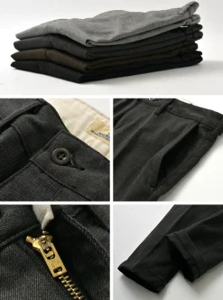 JAPAN BLUE JEANS / Officer Tapered Full Flanser Trousers