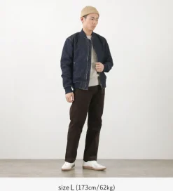 JAPAN BLUE JEANS / 13.5oz Crunch Denim Bomber Jacket