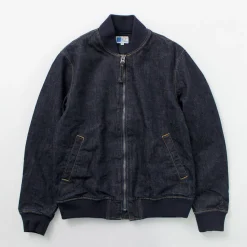 JAPAN BLUE JEANS / 13.5oz Crunch Denim Bomber Jacket