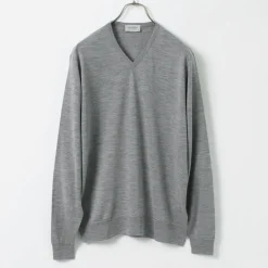 JOHN SMEDLEY / Merino Wool 30 Gauge 30 Gauge V-Neck Knit MODERN FIT