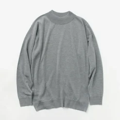 JOHN SMEDLEY / Merino Wool 24 Gauge Mock Neck Knit