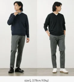 JOHN SMEDLEY / Merino Wool 30 Gauge 30 Gauge V-Neck Knit MODERN FIT