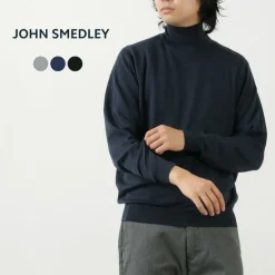 JOHN SMEDLEY / Merino Wool 30 Gauge Turtleneck Knit MODERN FIT