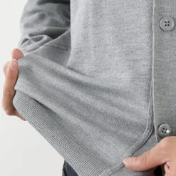 JOHN SMEDLEY / Merino Wool 24 Gauge V-Neck Knit Cardigan