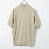 JOHN SMEDLEY / Sea Island Cotton 30 Gauge Mock Neck Knit