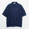 JOHN SMEDLEY / Sea Island Cotton 30 Gauge Knit Shirt