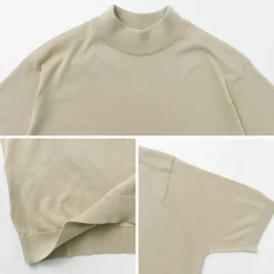 JOHN SMEDLEY / Sea Island Cotton 30 Gauge Mock Neck Knit