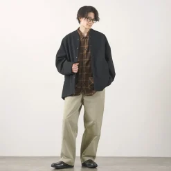 KELEN / Collarless Egg Jacket