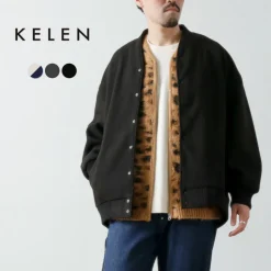 KELEN / Collarless Egg Jacket