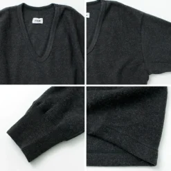 LOCALINA MERIYASU / U-Neck Cashmere Blend Long Sleeve Inner